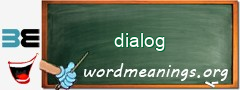 WordMeaning blackboard for dialog